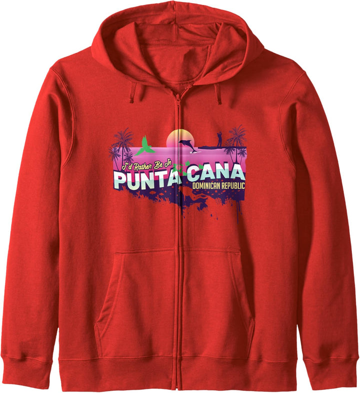 Ich wäre lieber in Punta Cana Dominikanische Republik Kapuzenjacke