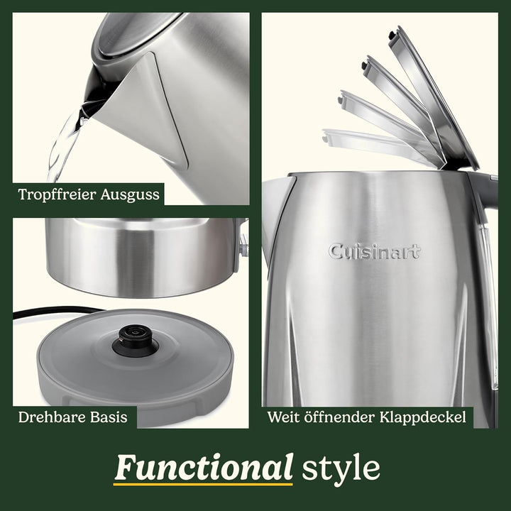 Cuisinart Core Collection Wasserkocher | 1,5 L Doppelwandig | BPA-frei | Schnellkochfunktion | Edels