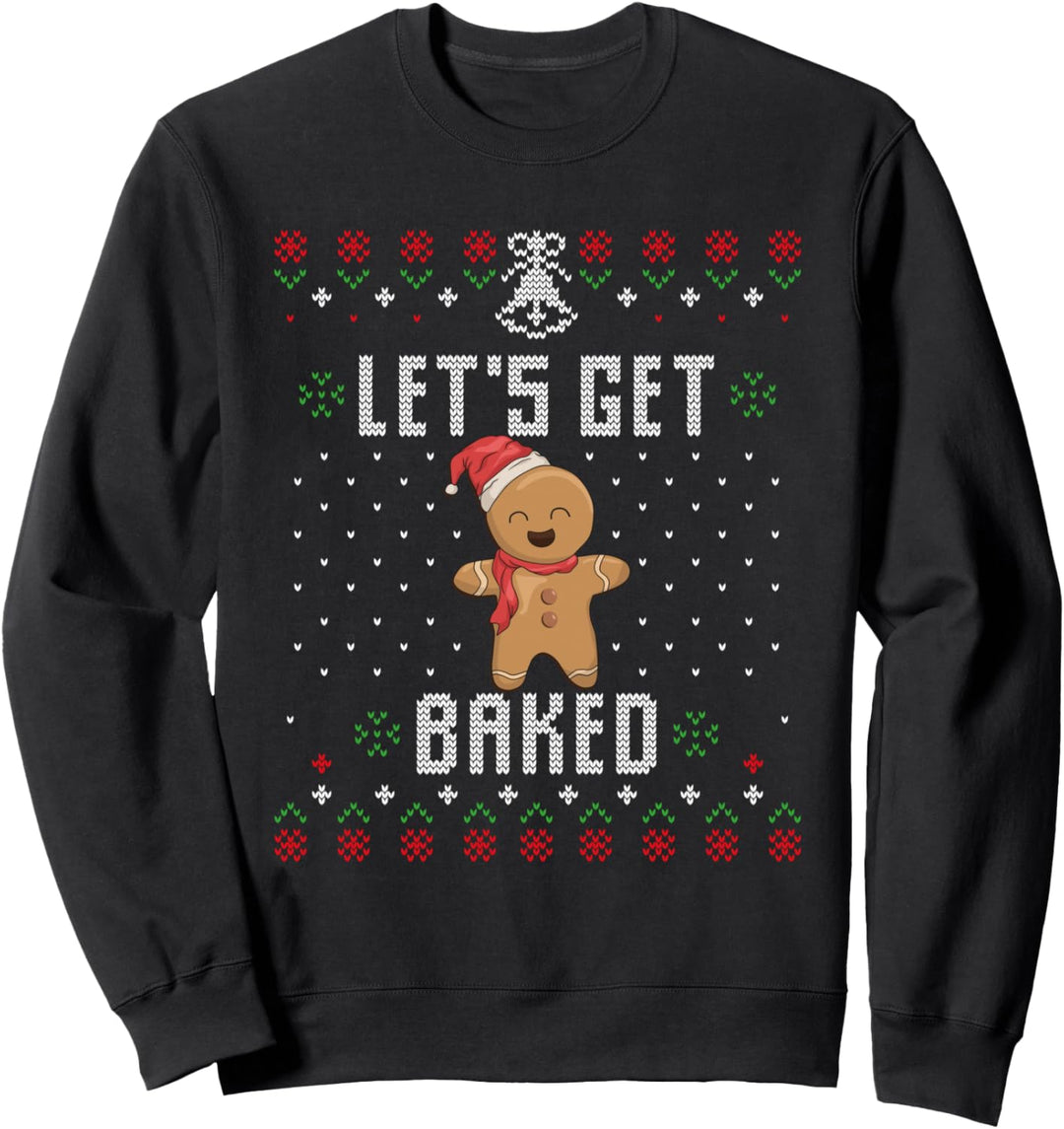 Lets Get Baked Christmas Lebkuchen-Keks-Back-Team Sweatshirt