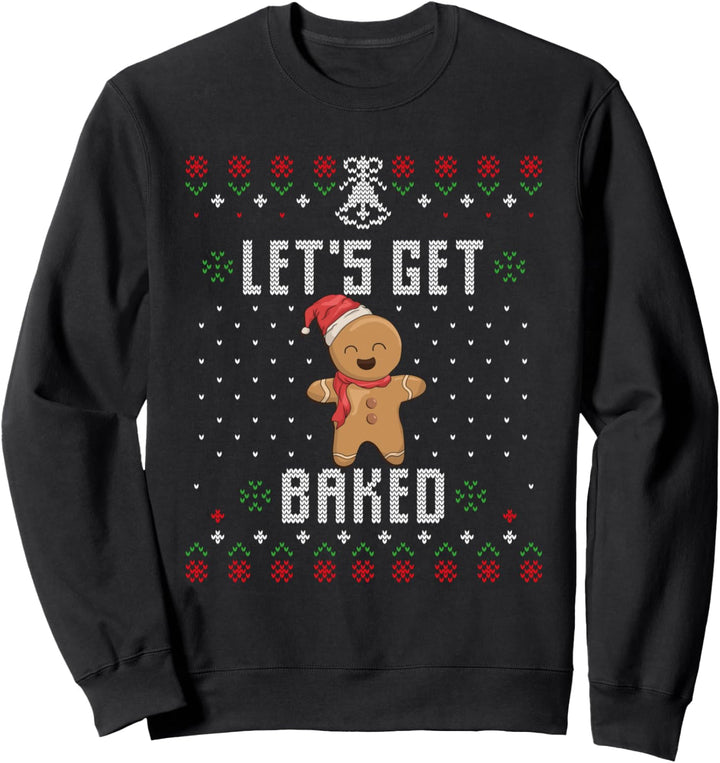 Lets Get Baked Christmas Lebkuchen-Keks-Back-Team Sweatshirt