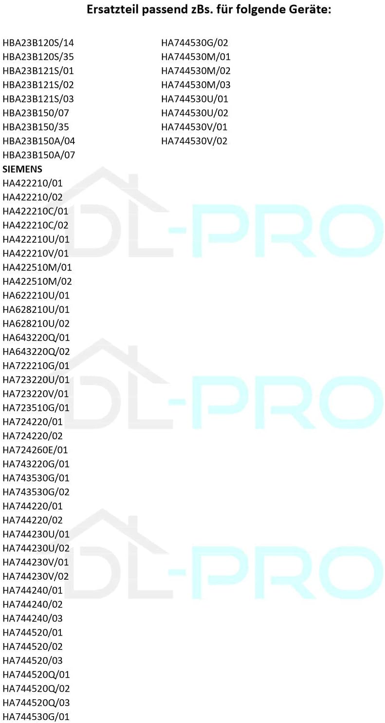 DL-pro Backofendichtung 450x340mmTürdichtung Dichtung rundum 4Haken passend für Bosch Siemens 007540