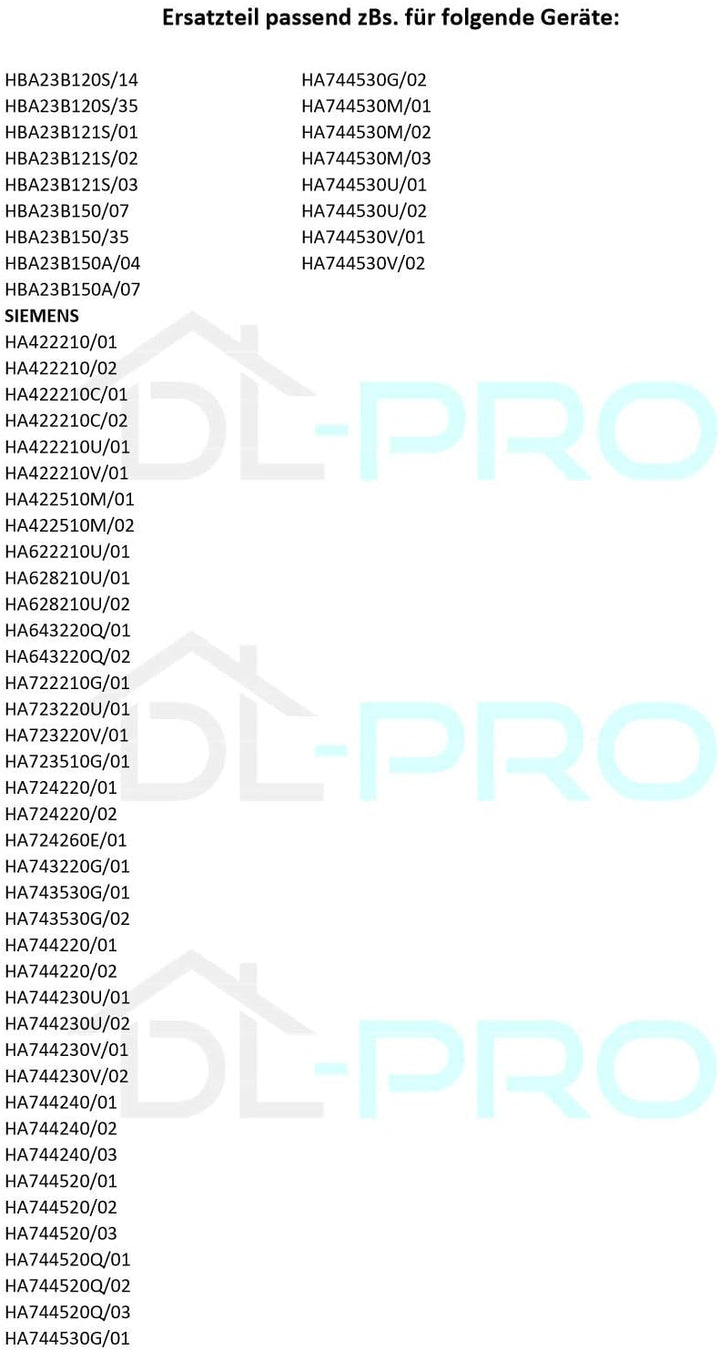 DL-pro Backofendichtung 450x340mmTürdichtung Dichtung rundum 4Haken passend für Bosch Siemens 007540
