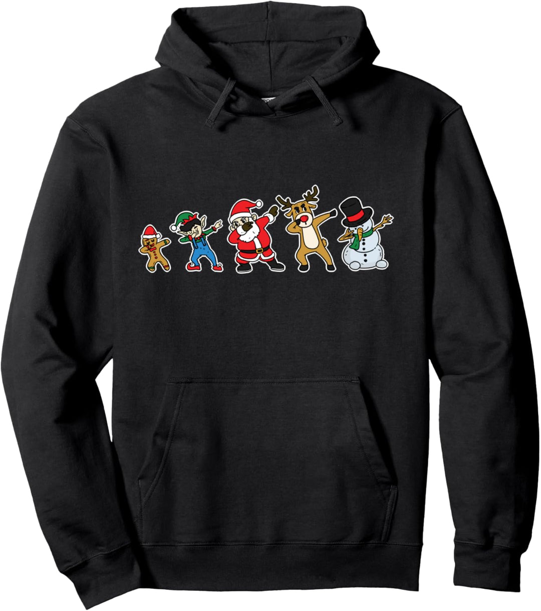 Dab Weihnachtsmann Lebkuchenmännchen Schneemann Pullover Hoodie