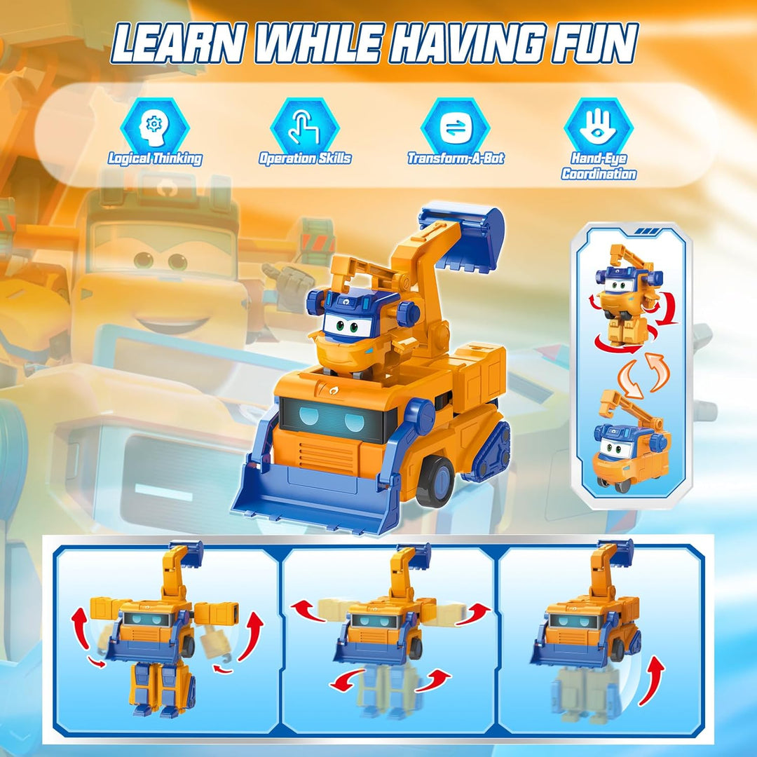 Super Wings Verwandlungsroboter Marty, 16 cm gross, 2-in-1 Verwandlungsroboter Fahrzeugspielzeug, mi