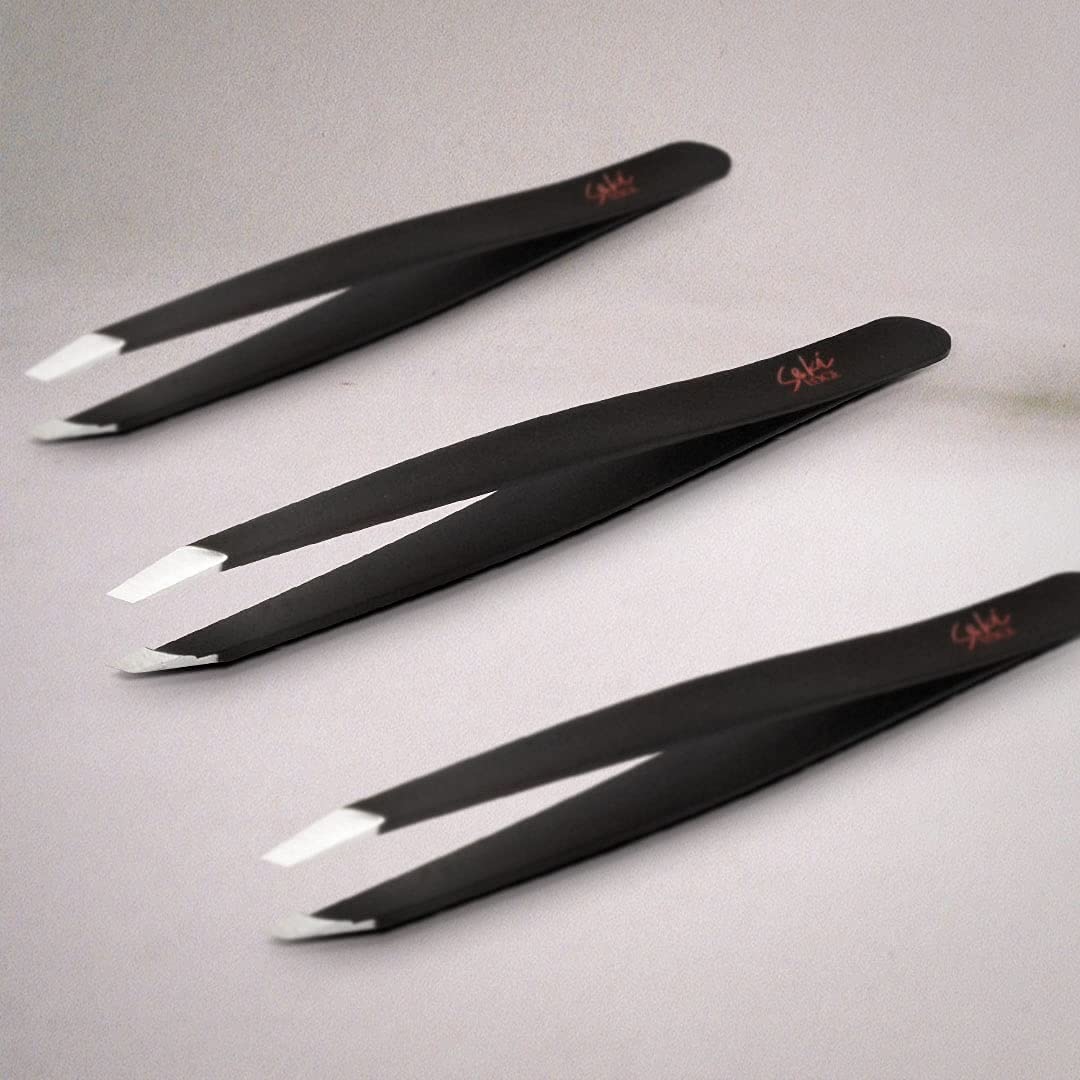 Seki Edge Stainless Steel Slant Tweezer, Black by Seki Edge