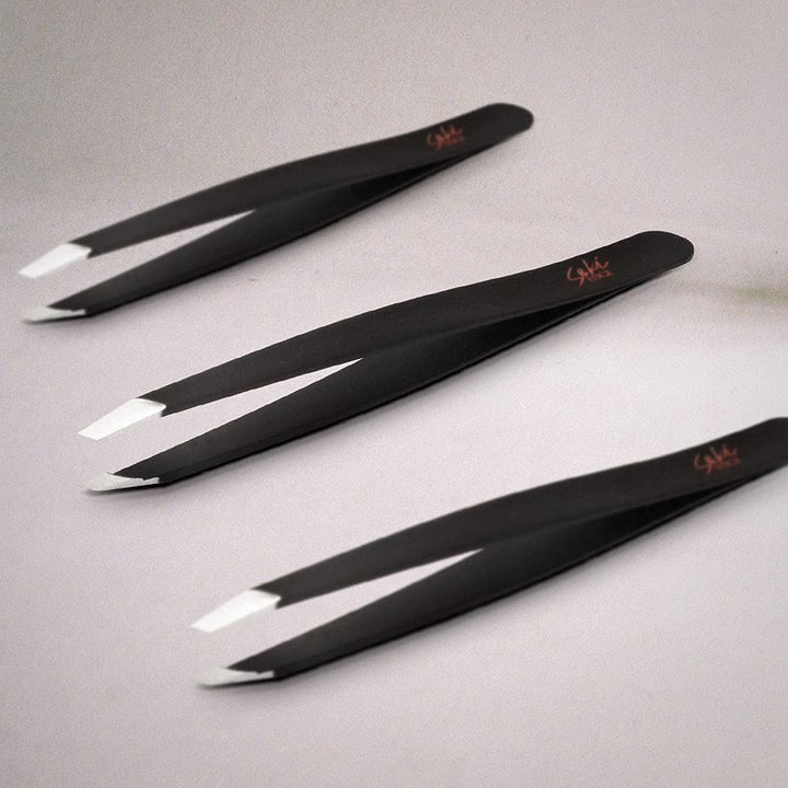 Seki Edge Stainless Steel Slant Tweezer, Black by Seki Edge