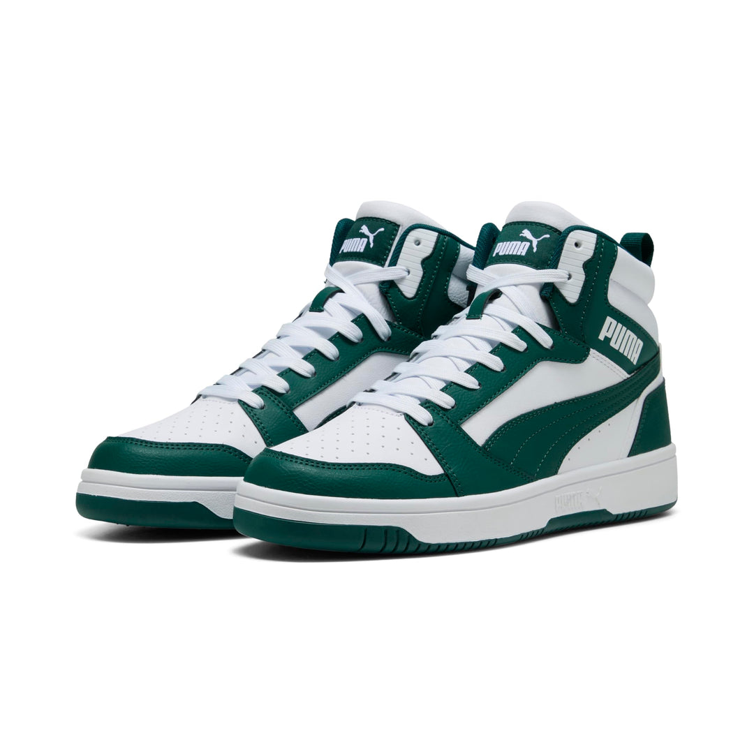 PUMA Unisex Rebound V6 Sneaker 37 EU Puma White Dark Myrtle, 37 EU Puma White Dark Myrtle