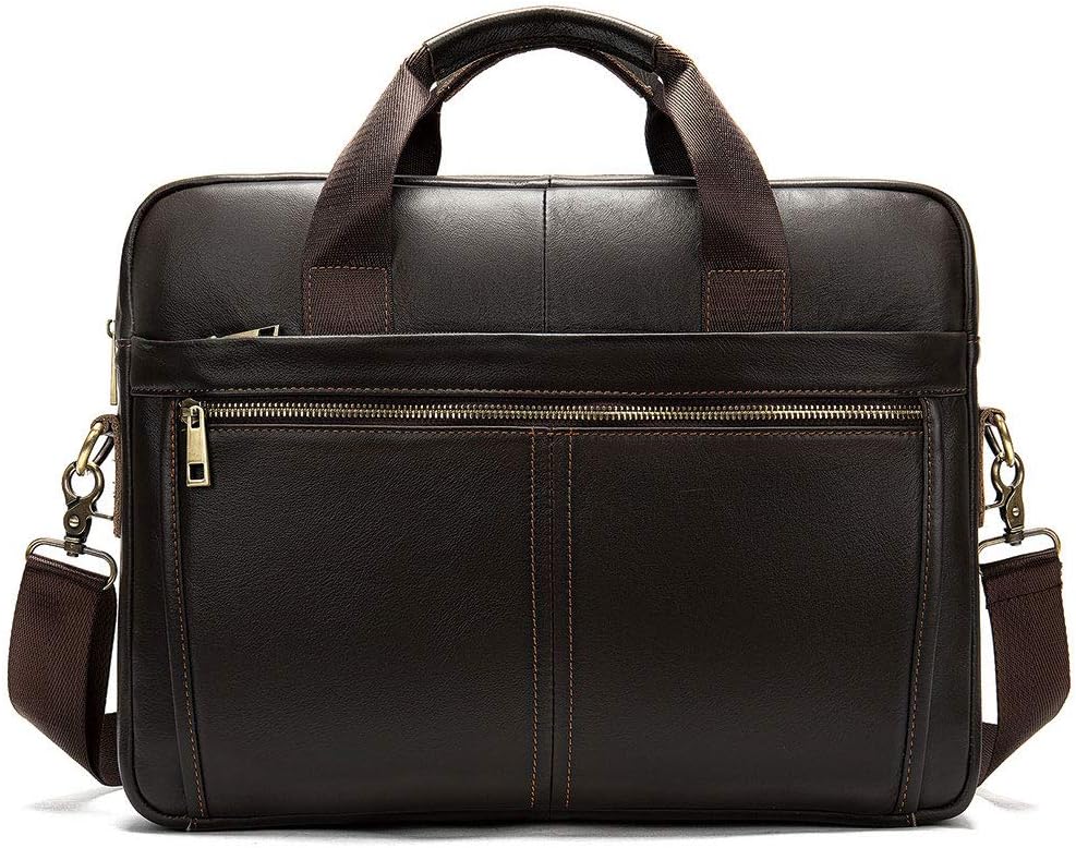 BAIGIO Aktentasche Herren Leder Laptoptasche Handtasche Business Umhängetasche 14 Zoll Vintage Leder