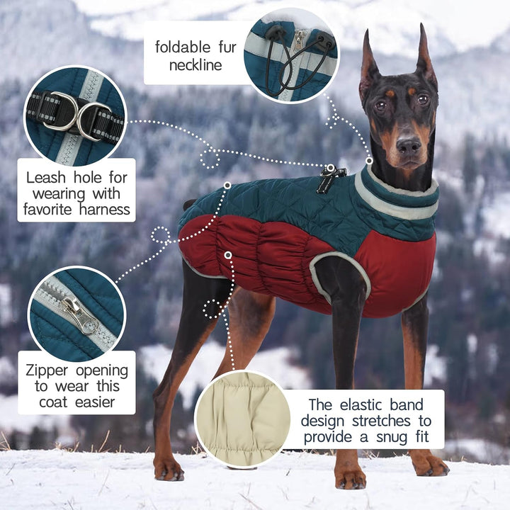 Kuoser Wärme hundemantel, Winddicht hundejacke, Reflektierend hundemantel für kleine Hunde, hundeman