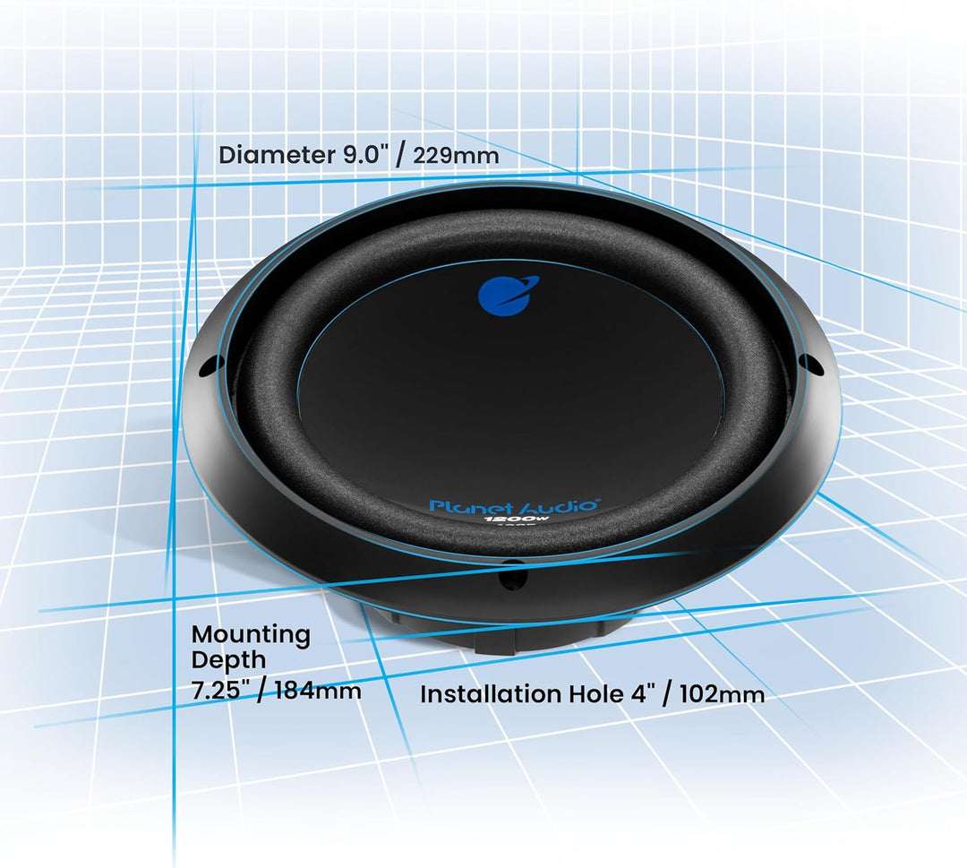 Planet Audio AC8D Planet 8" DVC Woofer 1200W MAX 4 Ohm