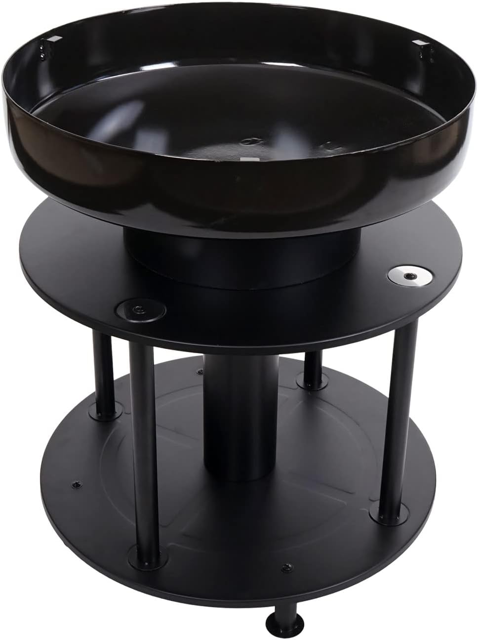 Mendler Feuerschale mit Grill HWC-K95, Feuerstelle Grill BBQ, Grillplatte Ablagefläche, Stahl Edelst