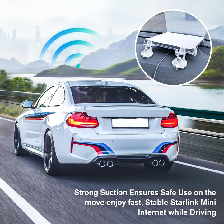 FONKEN Starlink Mini Autohalterung für Armaturenbrett &amp; Windschutzscheibe, Geeignet für die meisten