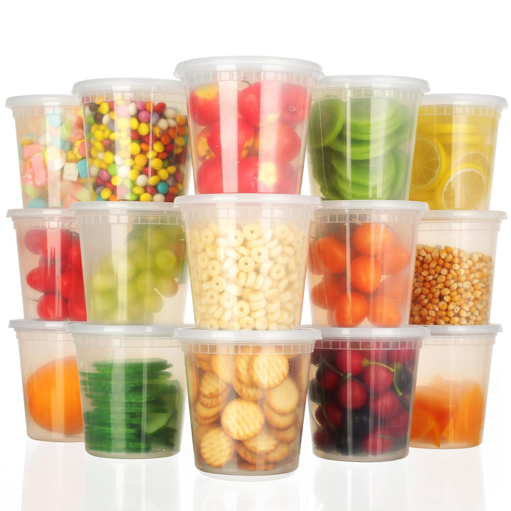 Cozary Vorratsdosen mit Deckel Luftdicht 24 Sets,Frischhaltedosen mit Deckel 24pcs 24Oz BPA-Frei, Sp