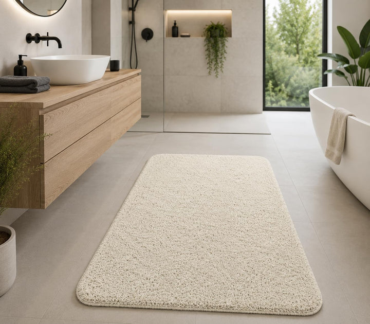 Brandsseller Badematte 70x120 cm Badezimmerteppich Badvorleger Badeteppich Beige 70x120 cm Beige, 70