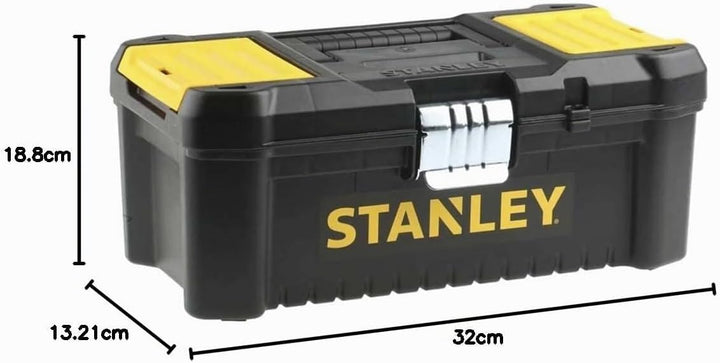 Stanley Werkzeugbox/Werkzeugkoffer (12.5", 32x18.8x13.2cm, Werkzeugkasten mit Metallschliessen, Orga