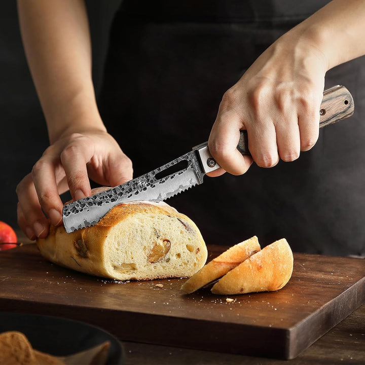 SENBON 440 Geschmiedetes Edelstahl Brot Messer Klinge Sharp japanisches stil Falten Tragbare Reise G