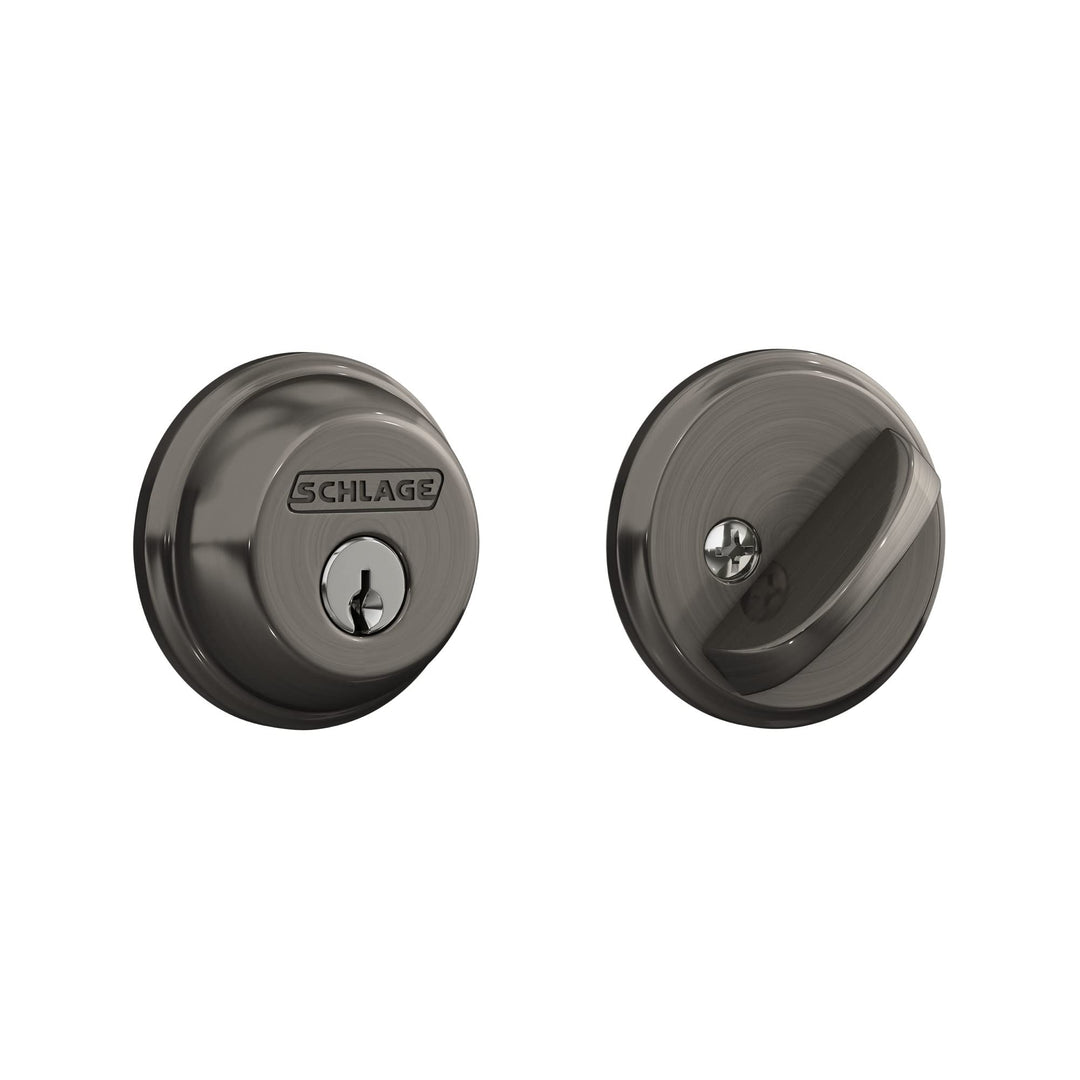 Schlage B60N620 Deadbolt, Keyed 1 Side, Antique Pewter by Schlage Lock Company Antique Pewter Keyed