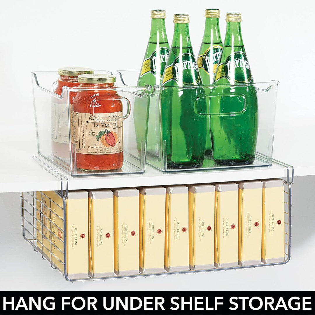 mDesign 2er-Set Drahtkorb für den Kleiderschrank – moderner Schrank Organizer mit 2 Ebenen für Kleid