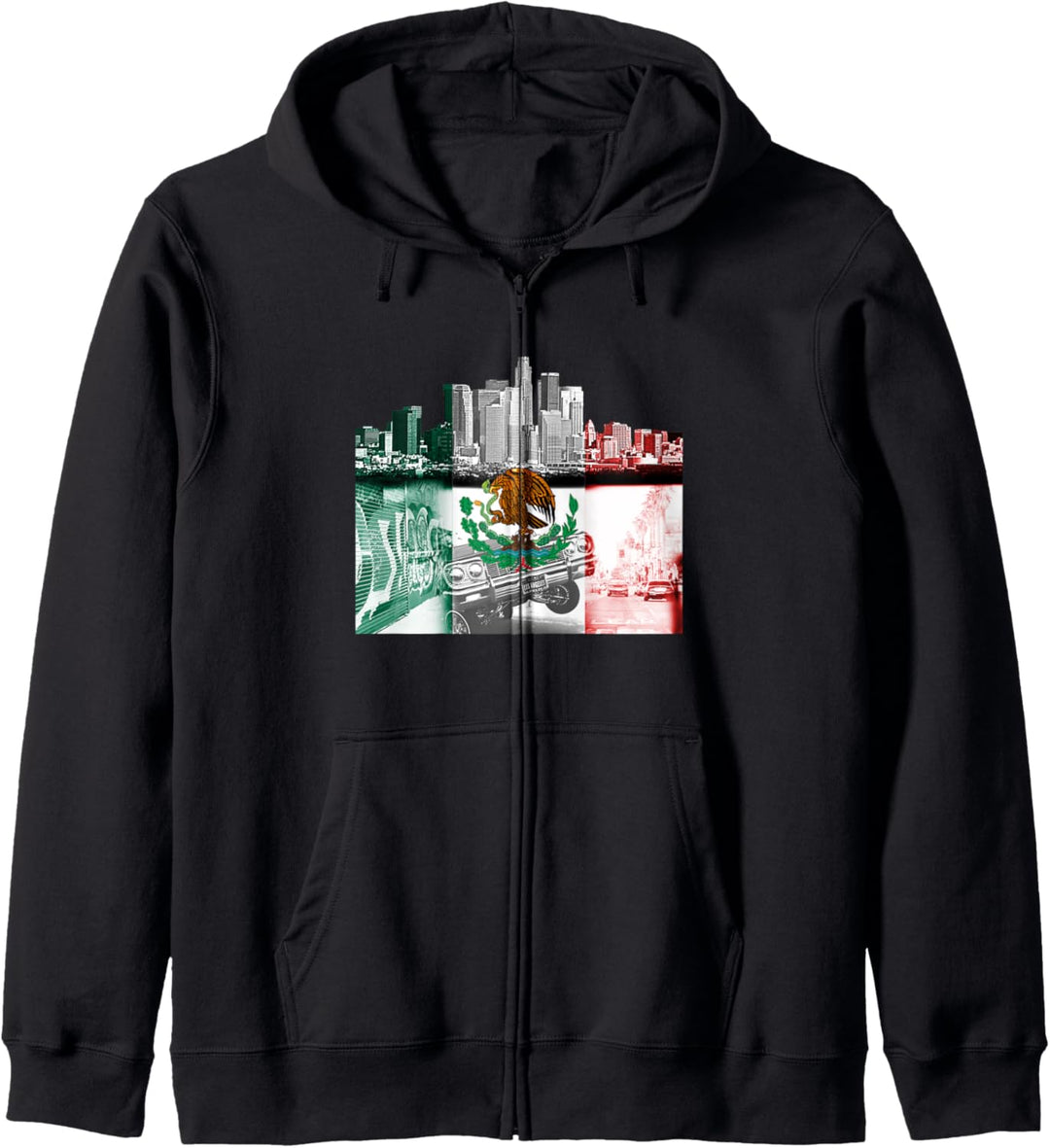 LA Lowrider Cholo Mexikanische Flagge Osten Los Angeles Kapuzenjacke