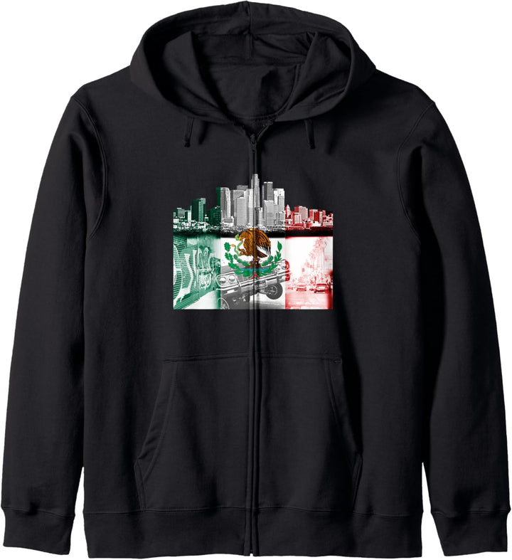 LA Lowrider Cholo Mexikanische Flagge Osten Los Angeles Kapuzenjacke