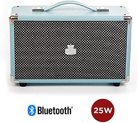 GPO Westwood Retro 25 Watt Lautsprecher mit Subwoofer, Cinch-Eingang, Bluetooth mit Retro-Gitter und