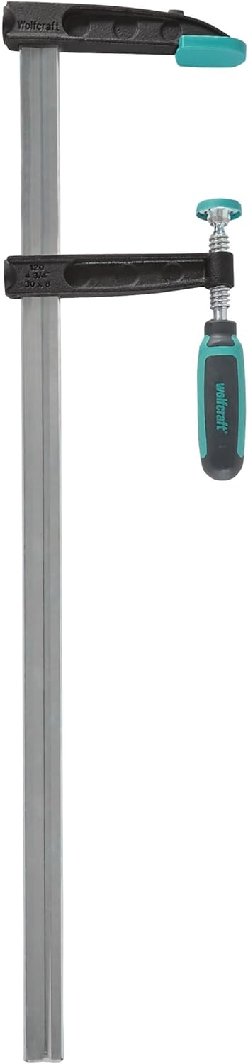 wolfcraft 3622000 SZ 120-700, Schraubzwinge, 120 mm Ausladung 120 / 700, mehrfarbig 120/700mm, 120/7