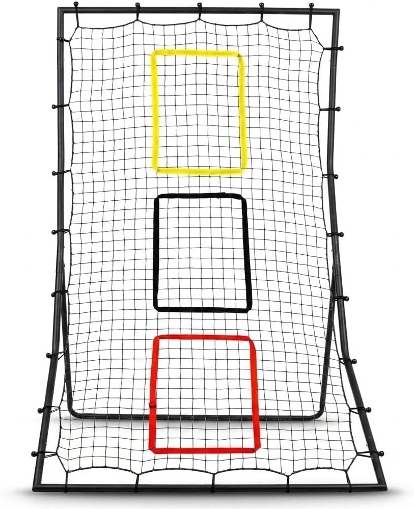 GarveeHome Baseball &amp; Softball Rebounder Netz 180x120cm– 3 Zielzonen Für Pitchen &amp; Fielding, Ohne Fä