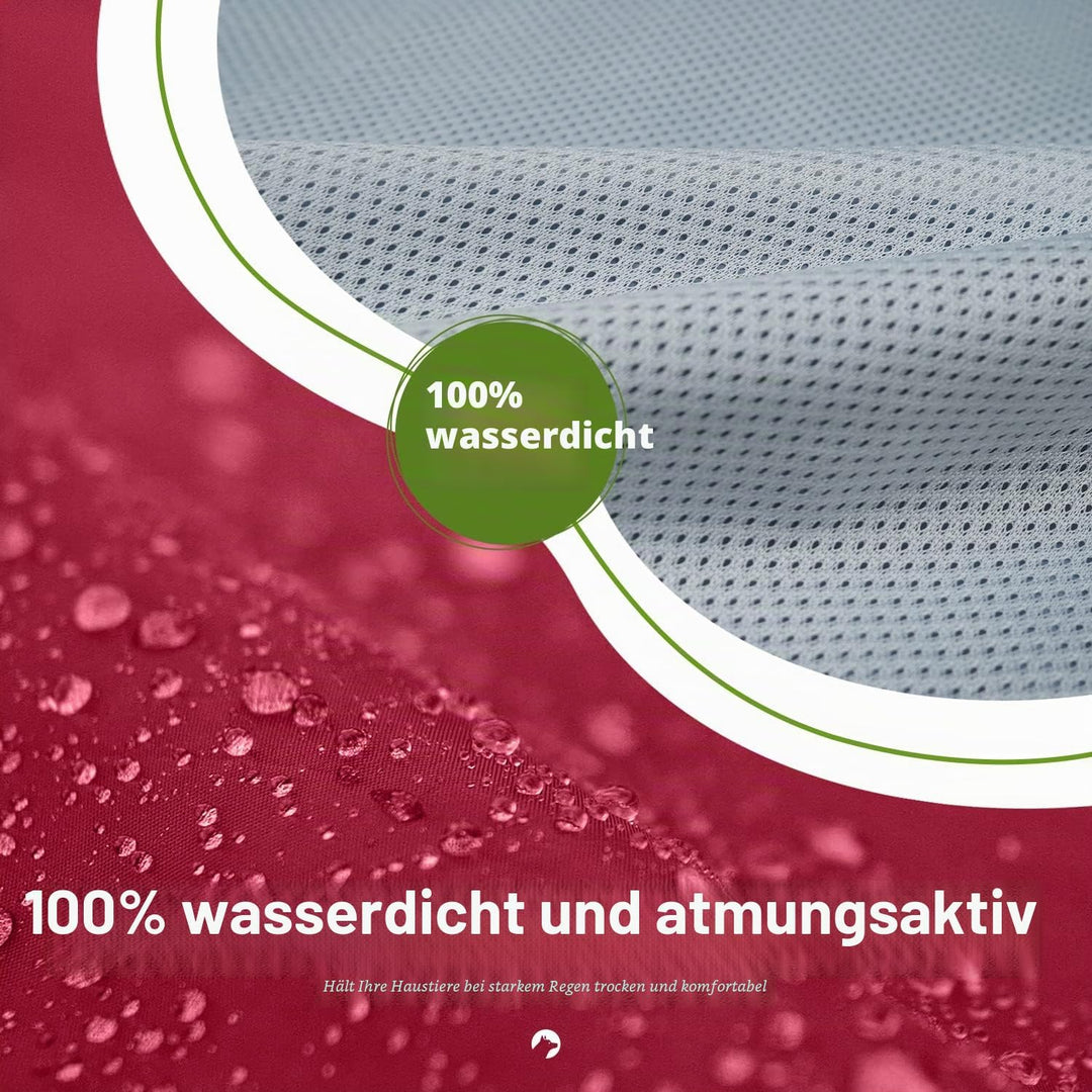 Zellar Hunderegenmantel mit Kapuze &amp; Kragenloch &amp; Sicheren Reflektierenden Streifen, Ultraleichte At