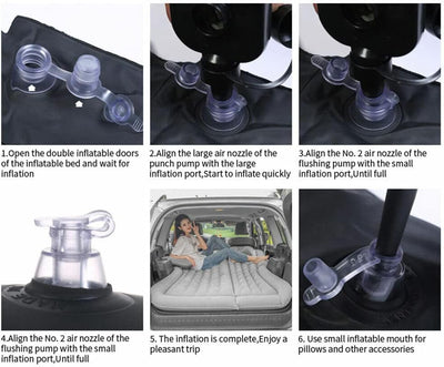 awolsrgiop Auto Matratze, SUV Auto Luftmatratzen Bewegliche Dickere Luftbett für Reisen Camping Outd