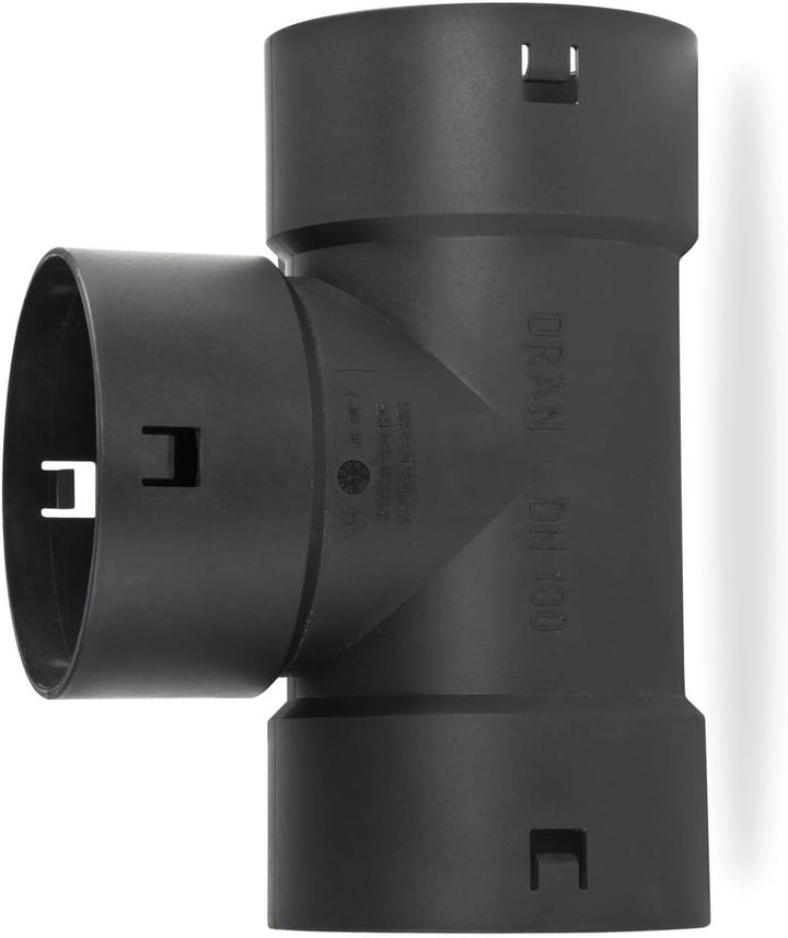 STABILO Sanitaer T-Stück DN 100 mm Abzweig Drainagerohr Drainageschlauch Dränagerohr Dränageschlauch
