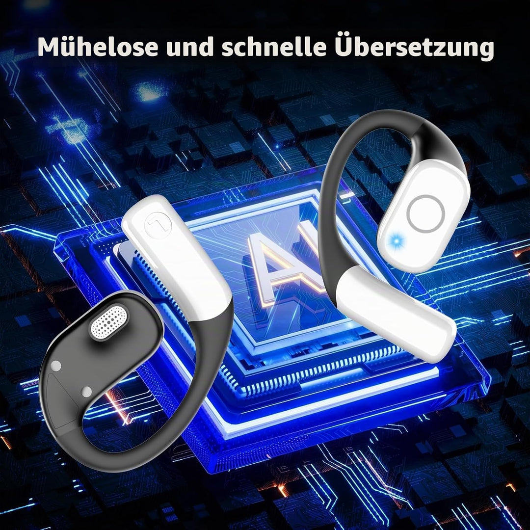 2026 KI Übersetzer Kopfhörer, 3-in-1 Bluetooth 5.4 Echtzeit Sprachübersetzer Kopfhörer mit 163 Sprac