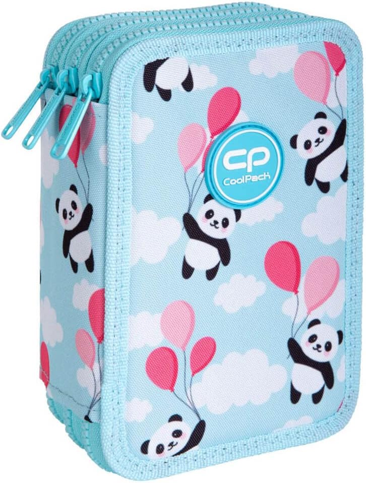 CoolPack 3-Fach Mäppchen Federmappe Federtasche XXL Schulstiftetui, dreifaches Federmäppchen 44-teil