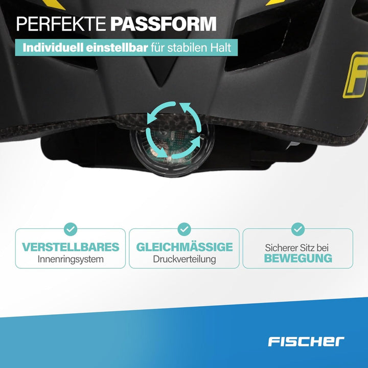 FISCHER Unisex – Erwachsene Urban Lano Fahrradhelm L/XL, 58-61 cm Schwarz-Gelb, L/XL, 58-61 cm Schwa