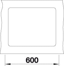 BLANCO SUBLINE 500-F | SILGRANIT schwarz | Einbauart: Flächenbündig | ohne Ablauffernbedienung | 60e