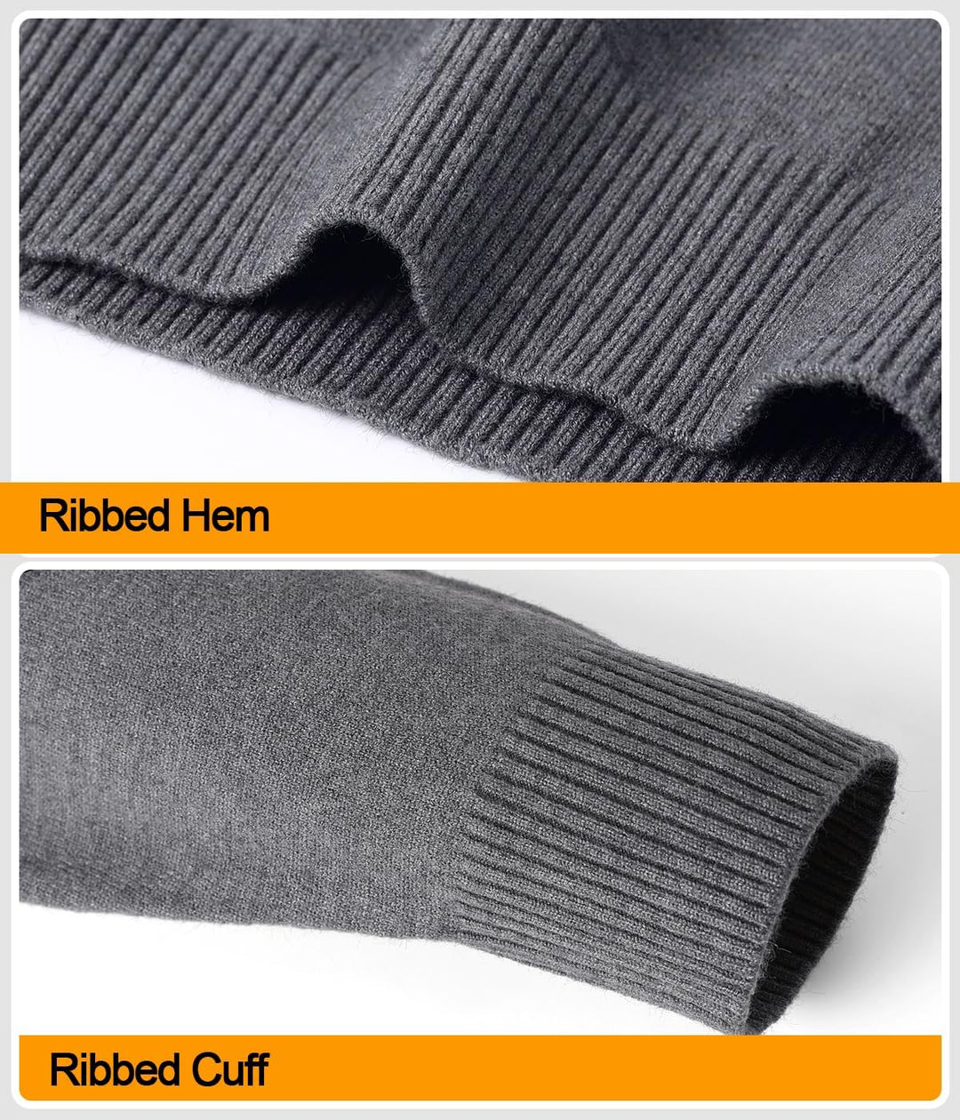 Herren Strick Pullover V Ausschnitt Strickpullover Feinstrick Mock Hemdkragen Strickwaren Lange Ärme