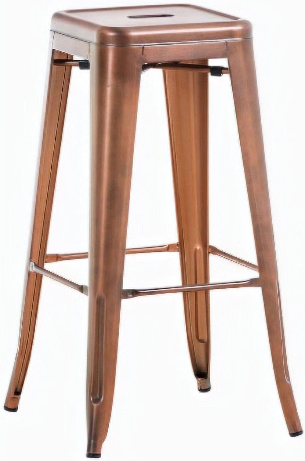 CLP Metall-Barhocker Joshua mit Fussstütze I Stapelbarer Tresenhocker mit Einer Sitzhöhe von: 77 cm