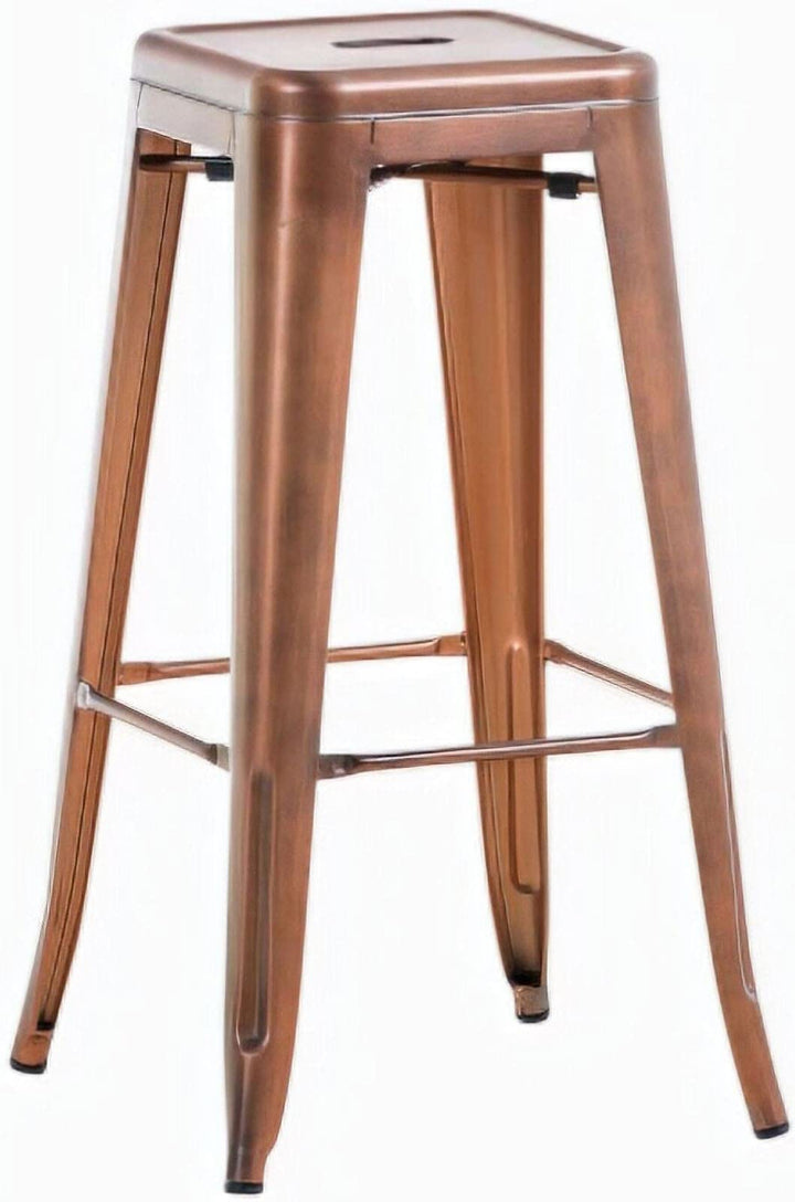 CLP Metall-Barhocker Joshua mit Fussstütze I Stapelbarer Tresenhocker mit Einer Sitzhöhe von: 77 cm