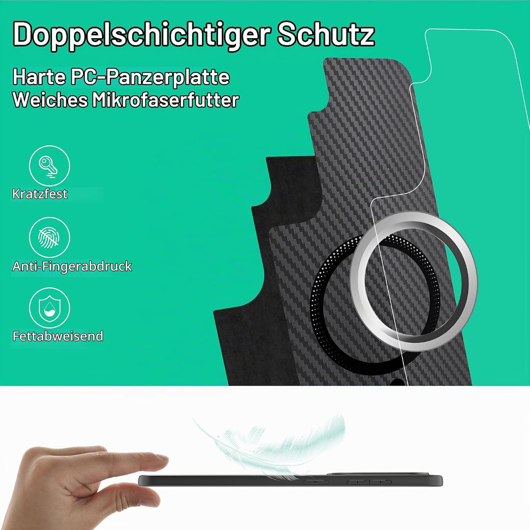 ONES Magnetisch für Samsung Galaxy S23 Ultradünne Hülle, Kompatibel mit MagSafe, Fallschutz in Milit