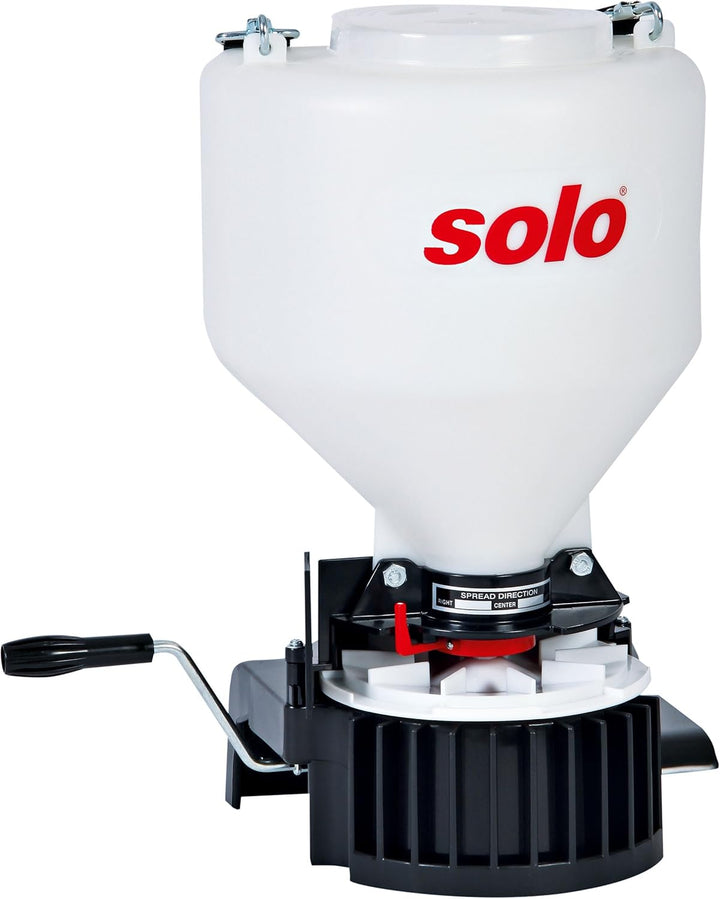 Solo 421 Granulatstreuer, Samenstreuer, Winterstreugut Streuer, weiss, 28 x 25 x 48 cm, Stil: Single