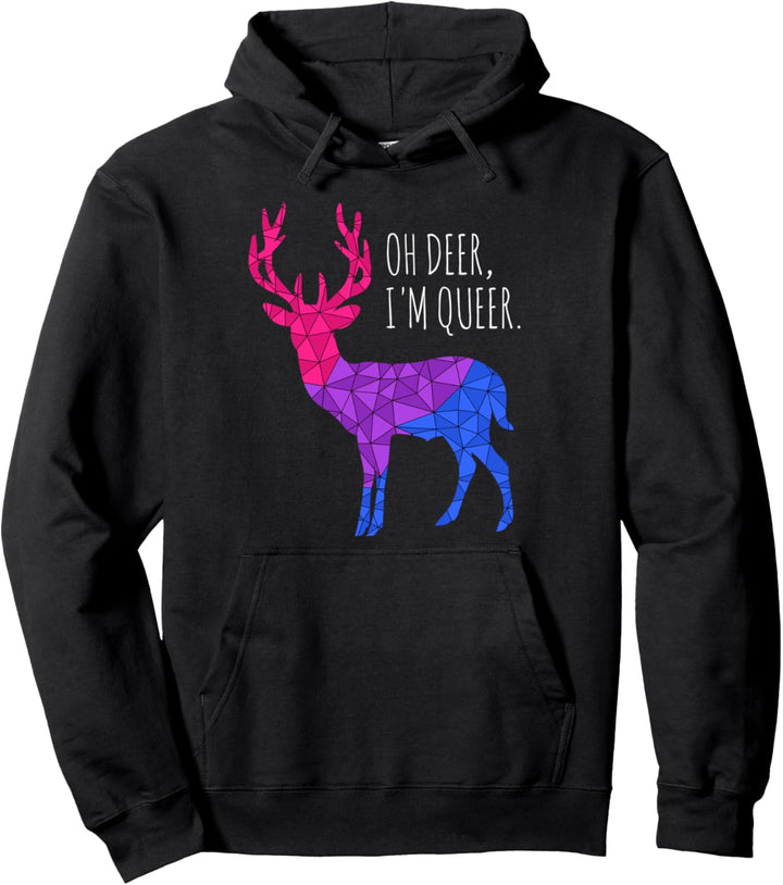 Oh deer I'm queer LGBT Bisexueller Hirsch CSD Pullover Hoodie