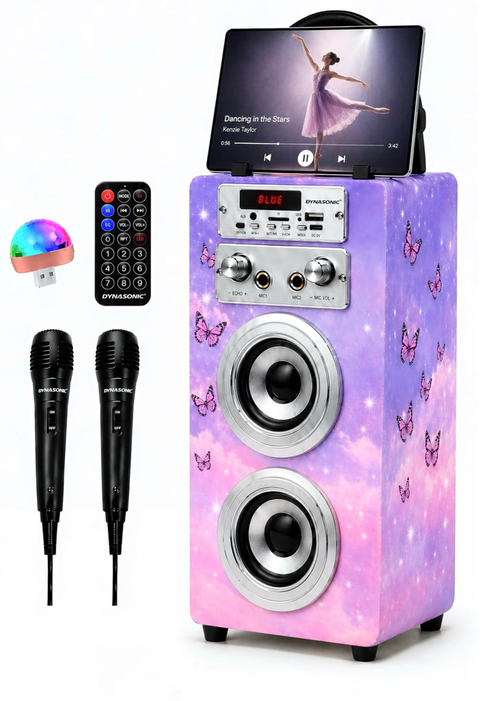 DYNASONIC (3º Generation Mikrofon Karaoke Spielzeug, ideal für originelle Geschenke für Kinder, Mädc