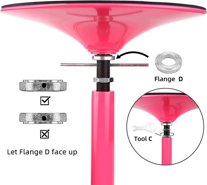 PRIOR FITNESS Pole Dance Tanzstange 45mm von 2,35 bis 2,74 m Höhenverstellbar,2 Modi: drehend/statis