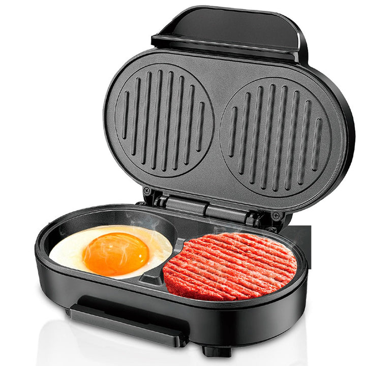 Elektrischer Frühstücksbereiter, Elektrischer Eier-Burger-Maker, Anti-Stick mit Aluminium-Heizplatte