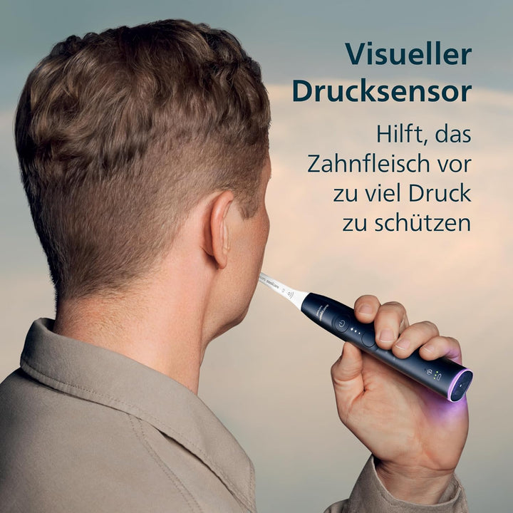 Philips Sonicare 6100 elektrische Zahnbürste, Schallzahnbürste mit 2 Putzmodi und 3 Intensitätsstufe