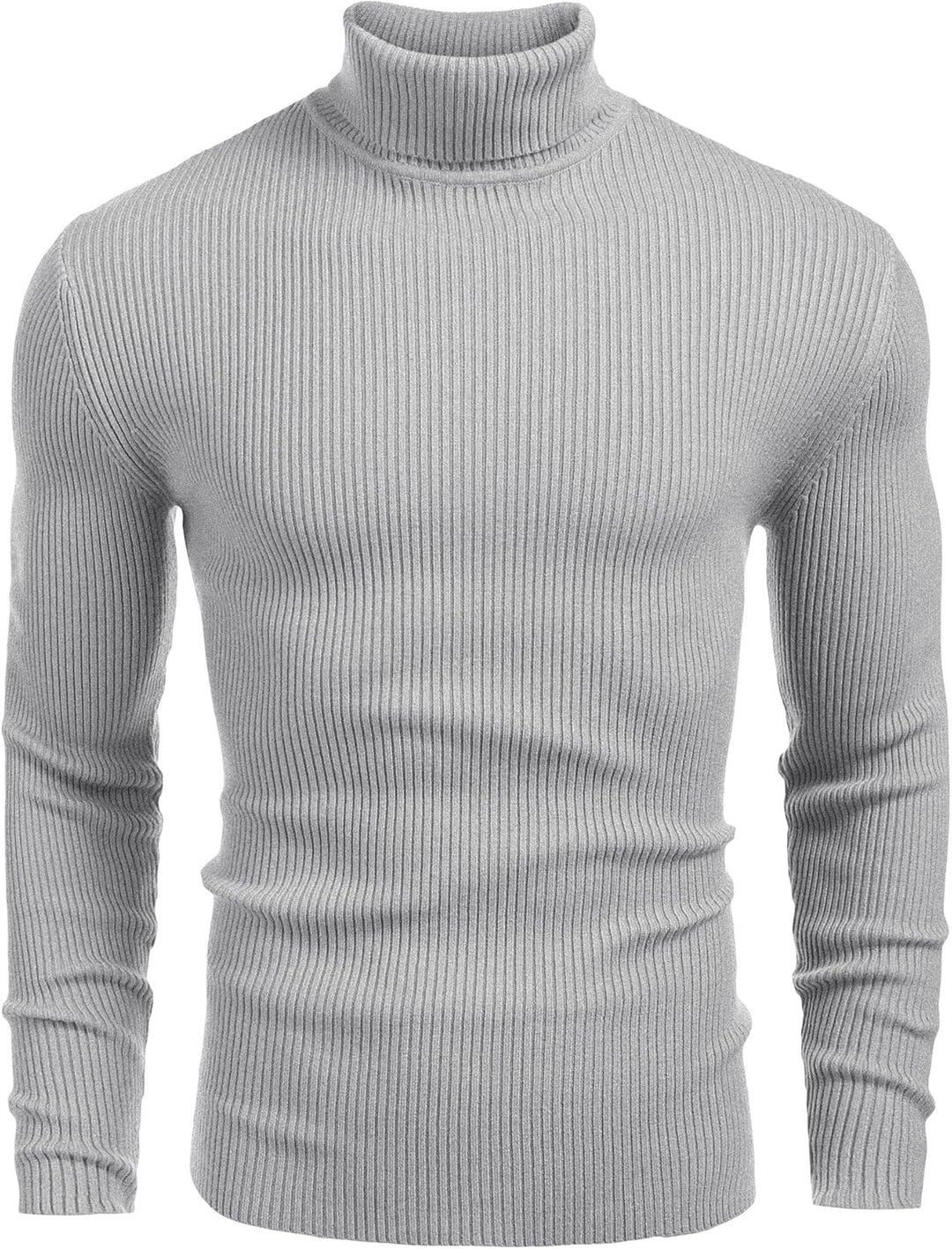 COOFANDY Herren Rollkragen Pullover Langarmshirt Feinstrick Sweater Rollkragen Freizeit Slim fit Bas