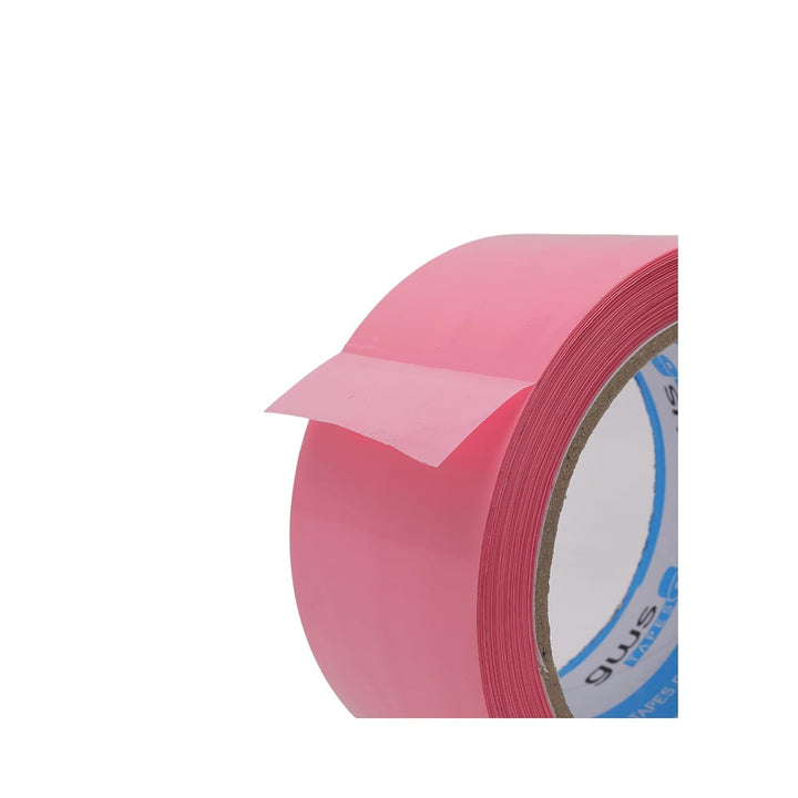 gws Verpackungs-Set mit robustem Lager/-Industrie Abroller und 2 Rollen Pink 66m x 50mm zum Verpacke