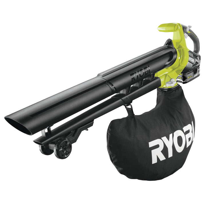 Ryobi Laubbläser für Staubsauger, 18 V, LithiumPlus Brushless – 1 Akku 5,0 Ah – 1 Schnellladegerät R