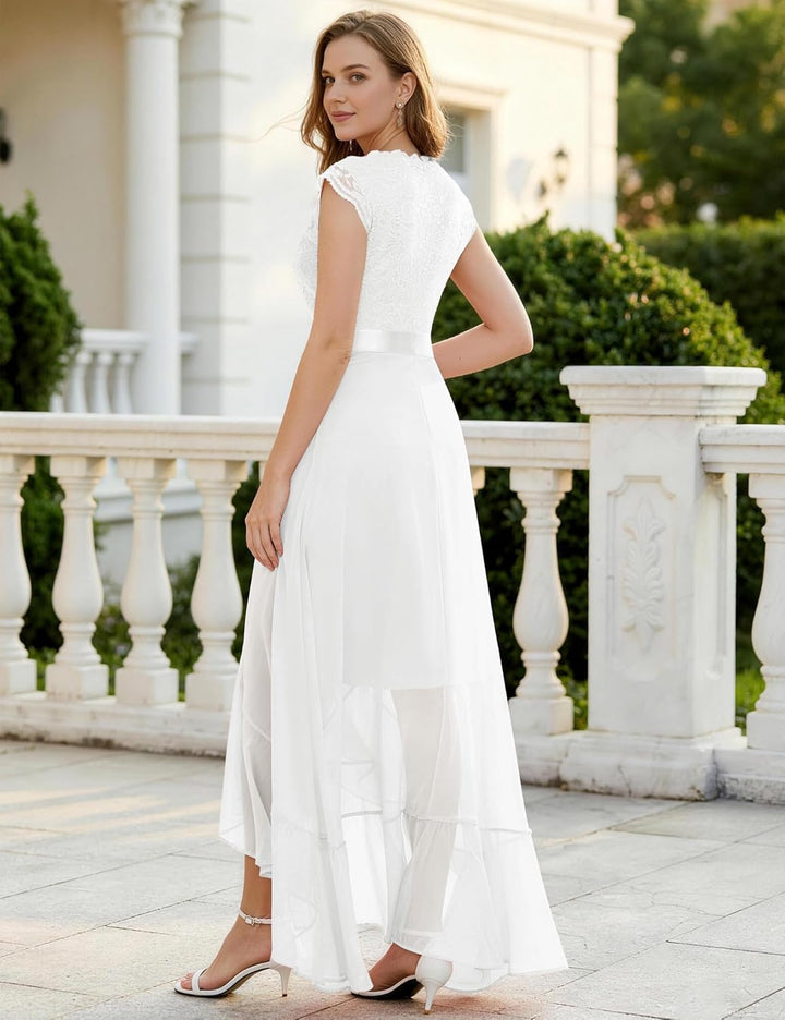 Dressystar Damen Abendkleider Elegant für Hochzeit Neckholder Maxi Brautkleid Jugendweihes Festliche