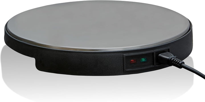 Cloer 6718 Warmhalteplatte mit Speicherstein, warmhalten von Speisen, 5 min Aufheizzeit, Temperatur