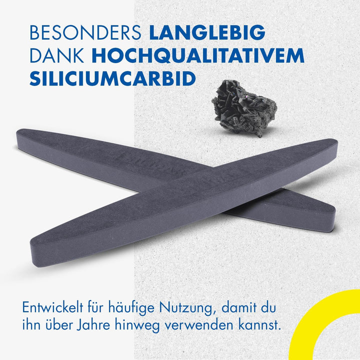 Zische Sensenwetzstein Silicar Rotmarke ultrafein 260x36x15 mm - Schleifstein für Sensen und Sicheln
